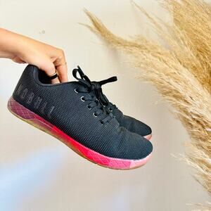 NOBULL Black Red Texture Gradient Unisex Lace Up Athletic Gym Shoe Sneakers 10.5